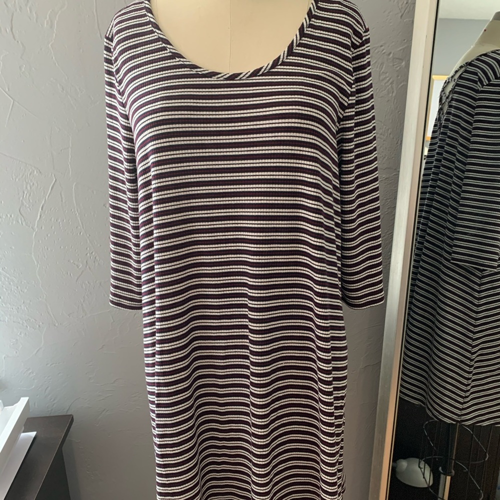 Striped Shift Dress - Picture 2 of 3